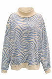 Zebra Mock Neck