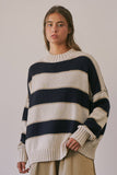 Eliza Contrast Striped Sweater
