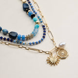 Layered Necklace: Pink