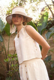 Mae Stripe Side Button Tank