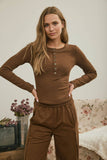 Elouise Ribbed Henley Top